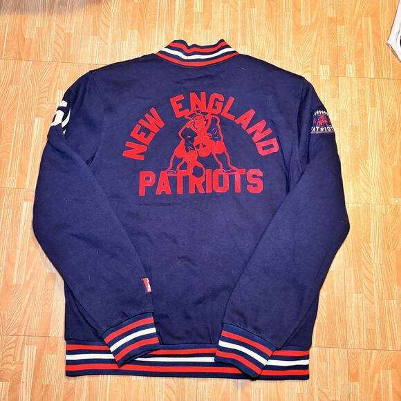 New England Patriots Jacket L NFL Team Apparel Zip Up Pat Patriot Logo - Picture 5 of 5